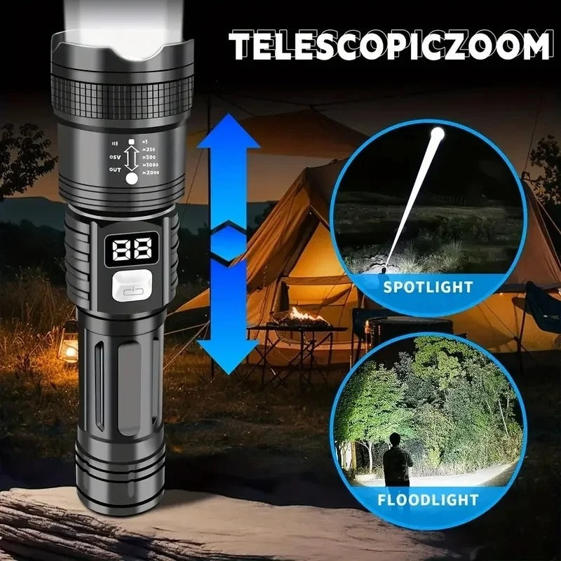 Ultra Bright Rechargeable LED Flashlight SET