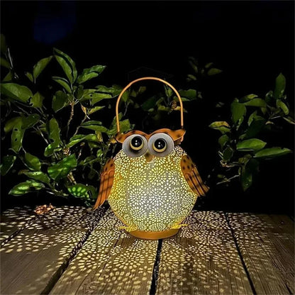 Solar Owl Hanging Lantern – Waterproof Outdoor Decorative Light