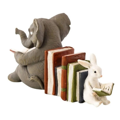 Elephant & Rabbit Bookend Set
