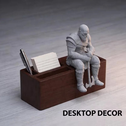 Nordic Warrior Pedestal Statue