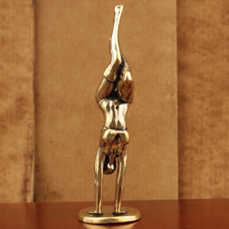 Mini Yoga Pose Brass Figurine