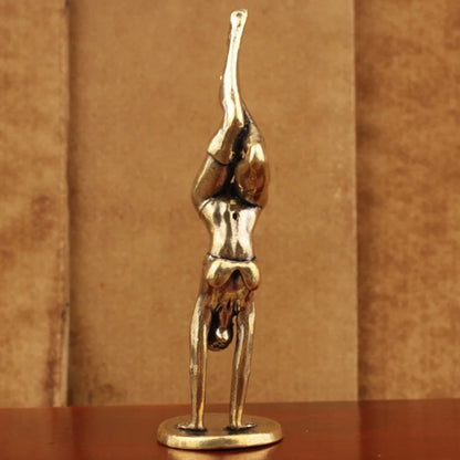 Mini Yoga Pose Brass Figurine