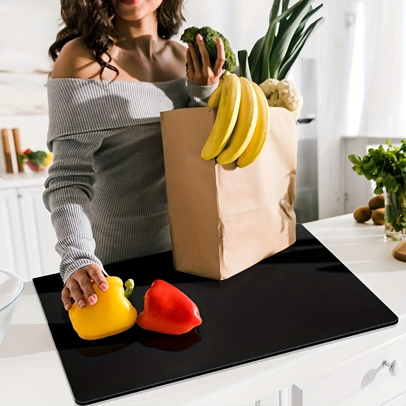 Pro-Grade Black Cutting Board