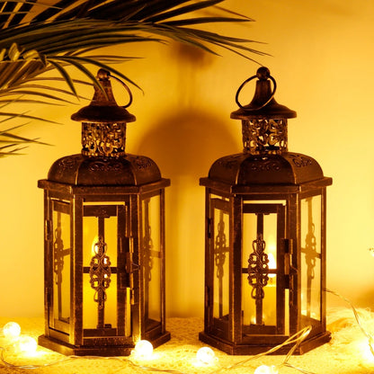 Vintage Nordic Hanging Candle Lantern