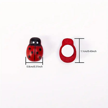 50pcs Mini Ladybug - Self-Adhesive