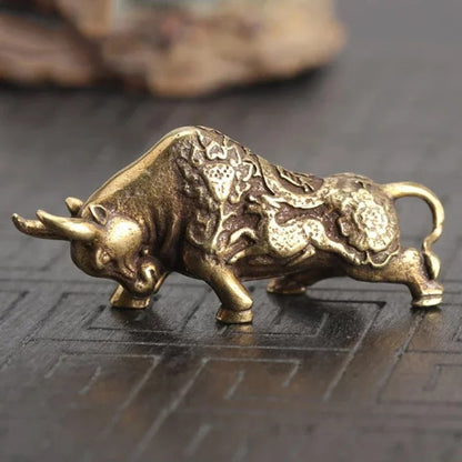 Mini Brass Fighting Bull