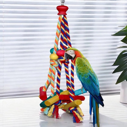 Colorful Hanging Bird Climbing & Chew Toy