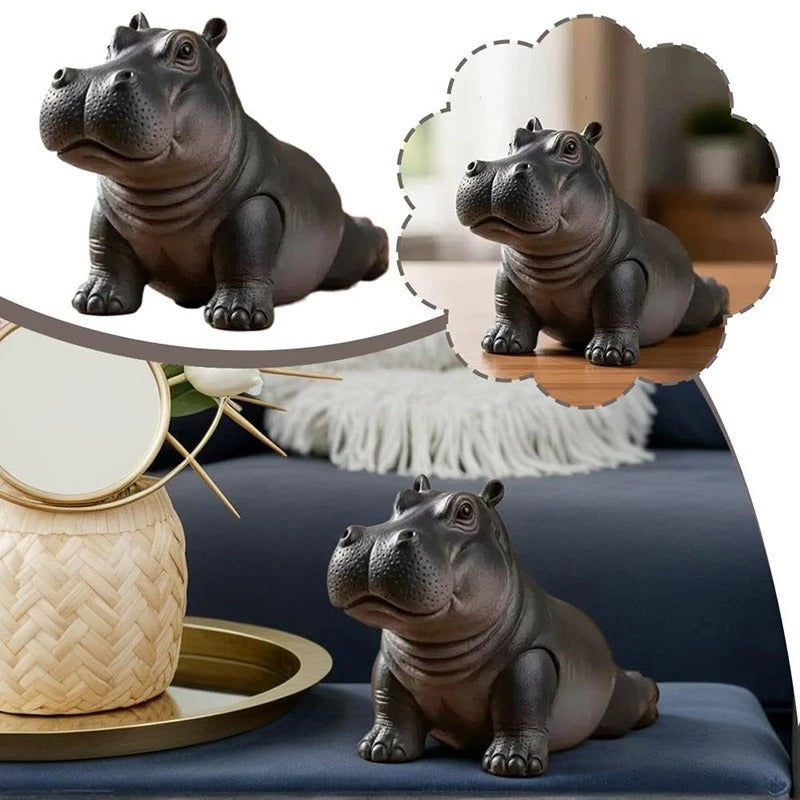 Yoga Hippo Statue Home & Office Decor - Set 8 Pieces