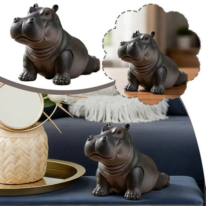 Yoga Hippo Statue Home & Office Decor - Set 8 Pieces