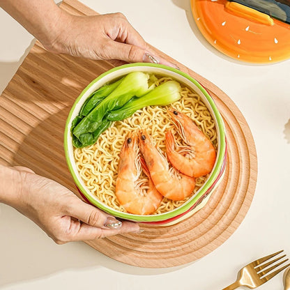 Burger-Shaped Ceramic Bowl with Lid