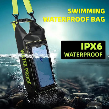 2L Waterproof Dry Bag with Touchscreen Window – IPX6 Floating Swim & Kayak Pouch