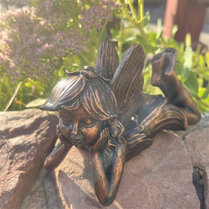 Lying Garden Fairy Figurine