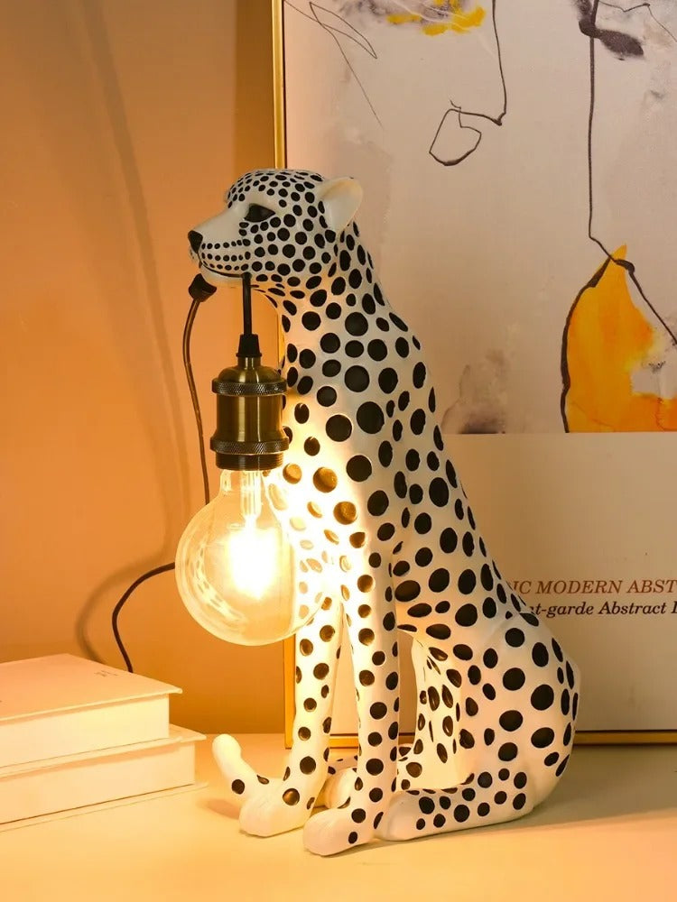 Cheetah Table Lamp Sculpture