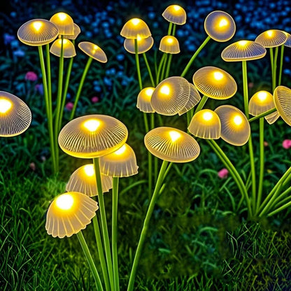Solar Jellyfish Mushroom Garden Lights – 6 LED Decorative Lawn Lamps