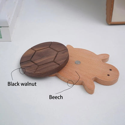 Cute Wooden Turtle Coaster