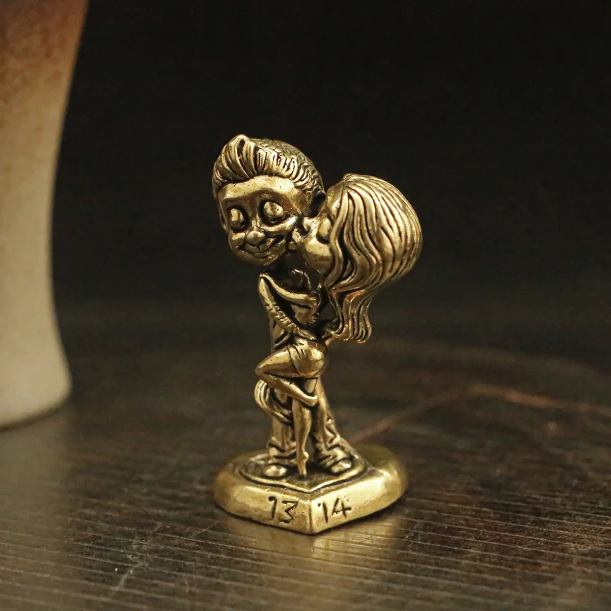 Vintage Brass Couple Figurine