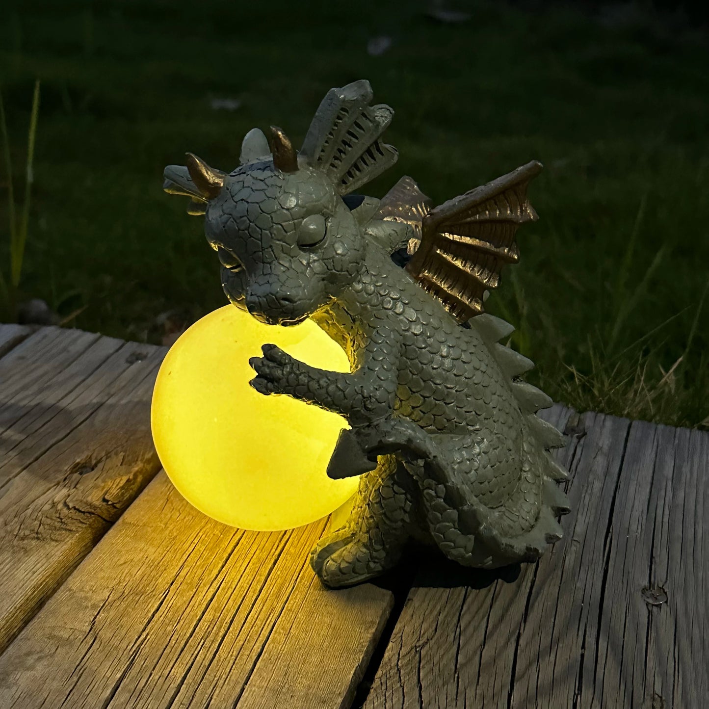 Moon Guardian Solar Dragon Statue