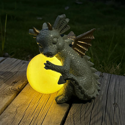 Moon Guardian Solar Dragon Statue