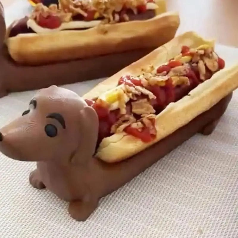 Puppy-Shaped Serving Tray – Dachshund Snack & Hot Dog Holder