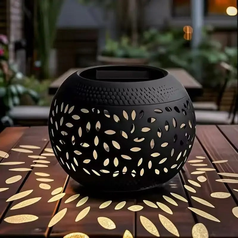 Outdoor Solar Powered Metal Lantern
