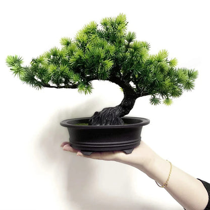 Lifelike Mini Bonsai Plant – Artificial Greenery Décor