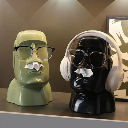 Statue Tissue Box & Glasses Holder