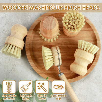 Eco-Friendly Dish Cleaning Brush Set - 5pcs