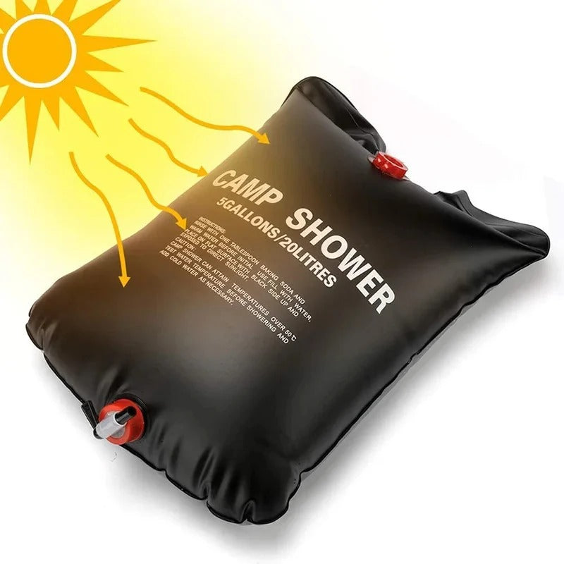 Solar Camp Shower Bag – Foldable Portable Outdoor Shower for Camping, Hiking & Travel