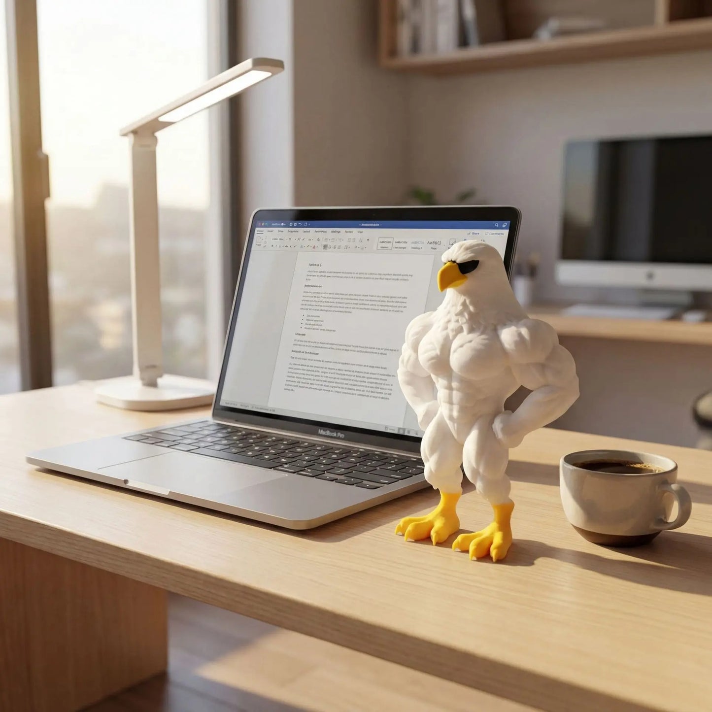 Muscle Eagle Figurine with Sunglasses