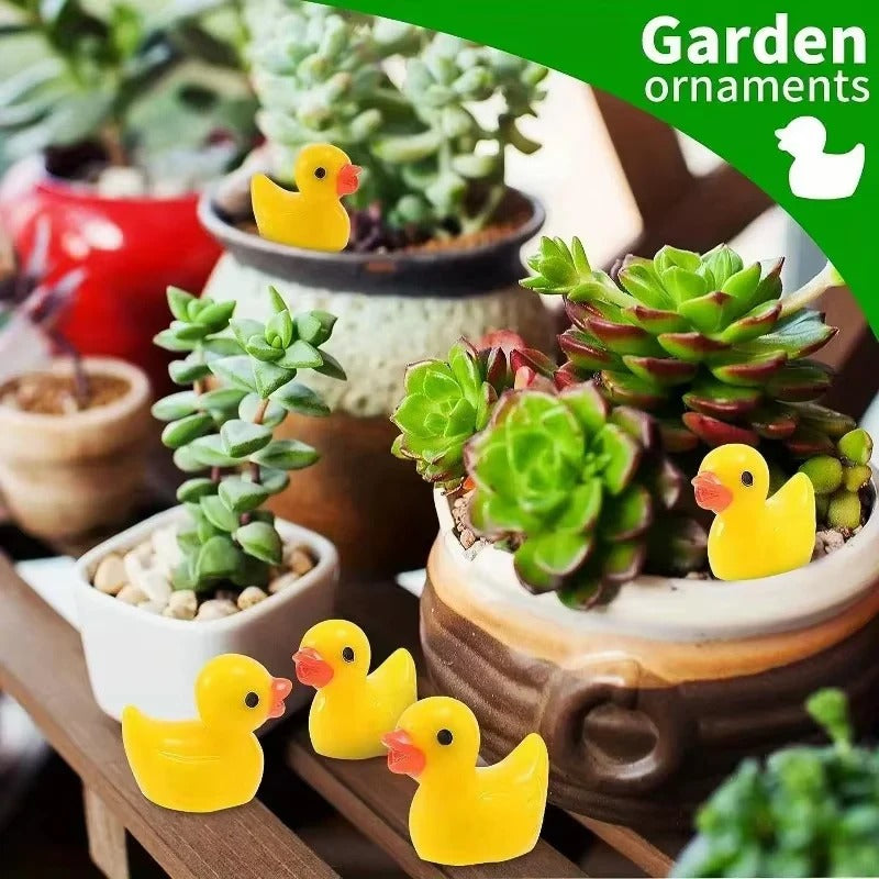 Mini Resin Duck Figurines Set – DIY Crafts