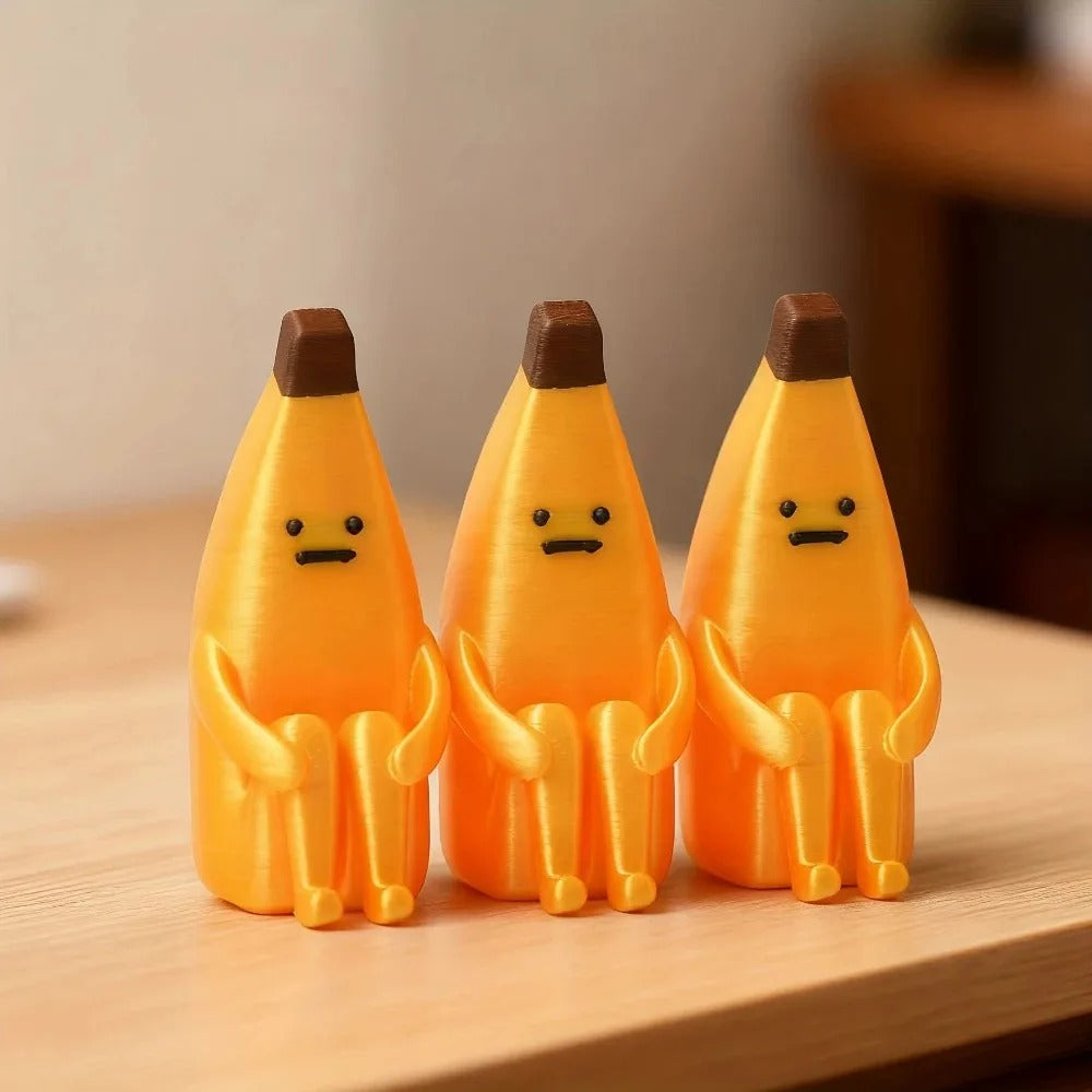 Anxious Banana 3D Printed Figurine (3PCS)