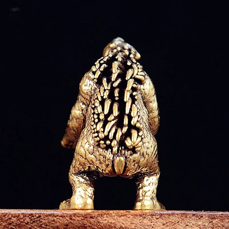 Mini Brass Furious Bear Desk Decor
