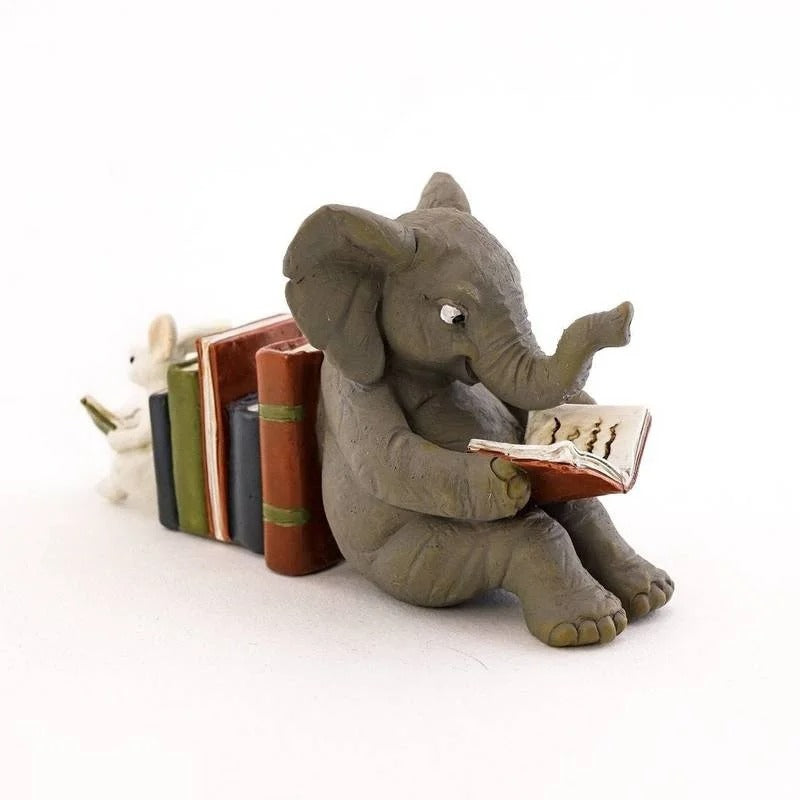 Elephant & Rabbit Bookend Set