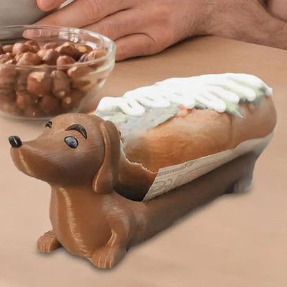 Puppy-Shaped Serving Tray – Dachshund Snack & Hot Dog Holder