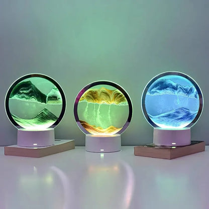 7-Color Flowing Sand Art LED Lamp