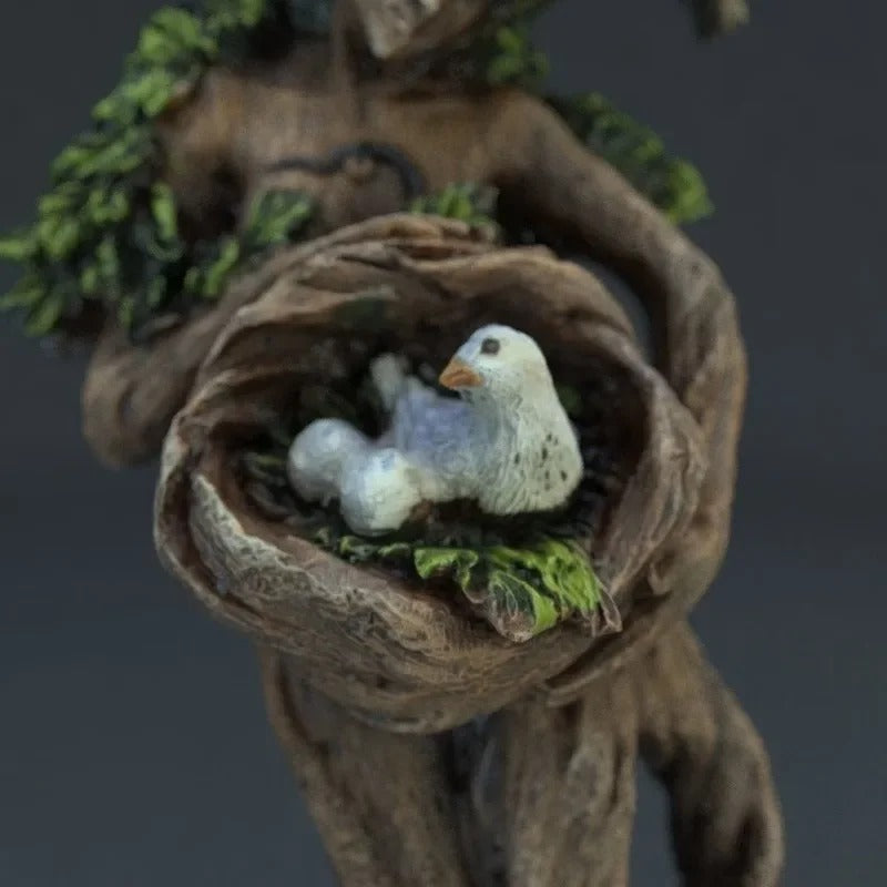 Natural Forest Goddess Bird Statue - Desktop & Garden Decor