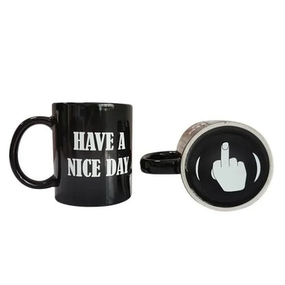 Funny Middle Finger Mug – Creative Ceramic Coffee Cup Gift