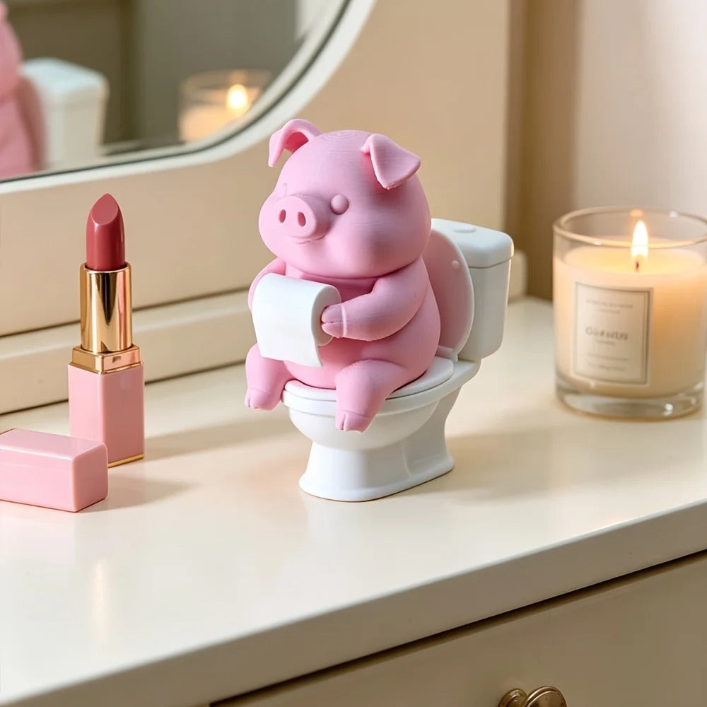 Bathroom Buddy Pig Figurine