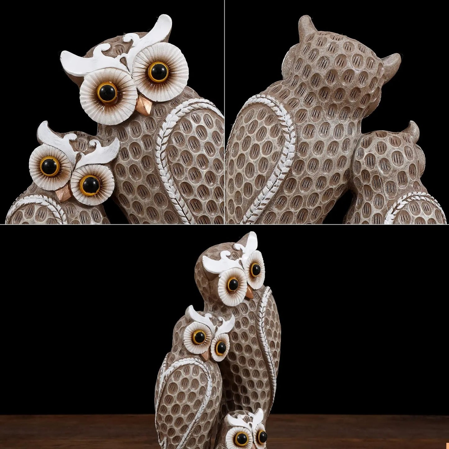 Cute Owl Family Figurine - 3pcs