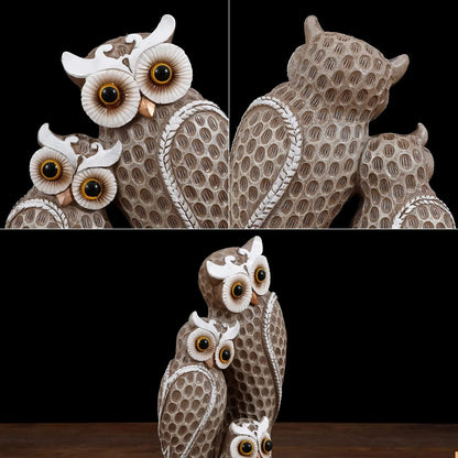 Cute Owl Family Figurine - 3pcs