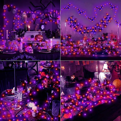 Purple & Orange LED Halloween Lights