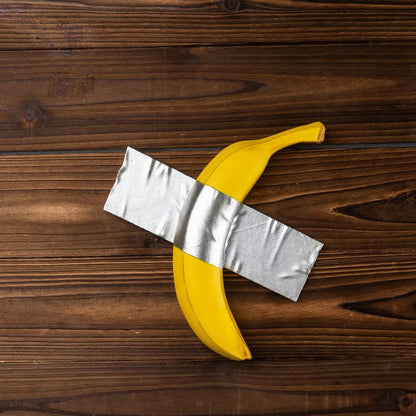 The Duct-Taped Banana Sculpture