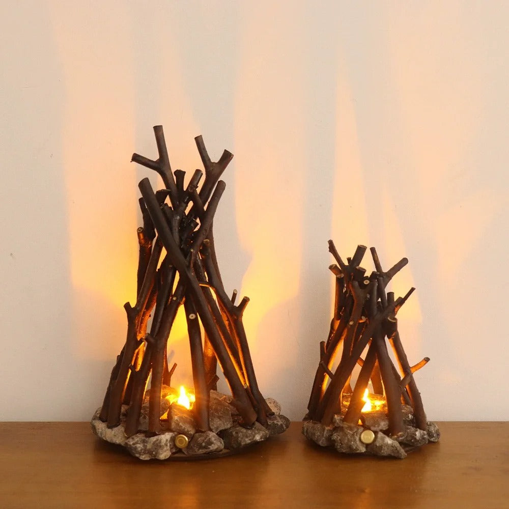 Retro Bonfire Night Light – Tree Branch Style LED Decor