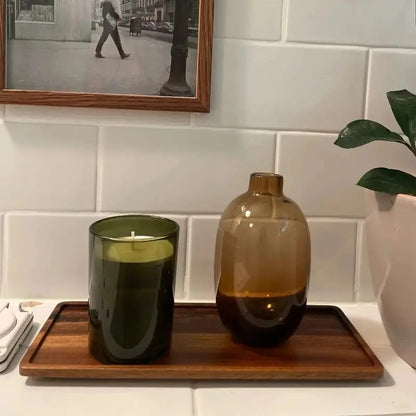 Natural Wooden Serving Rectangular Tray - 1pc