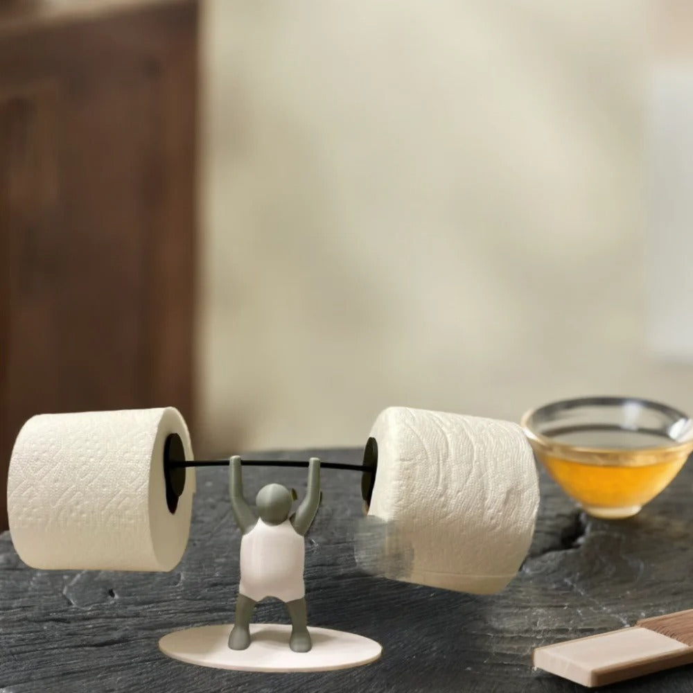 Funny Weightlifting Toilet Paper Holder