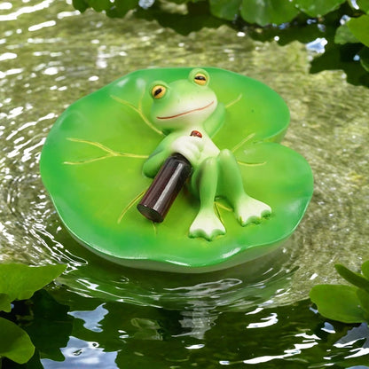 Floating Frog Lily Pad Pond Ornament
