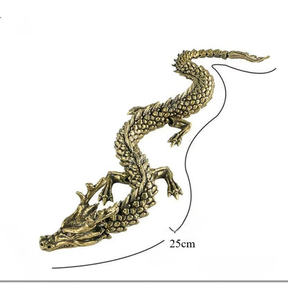 3D Copper Finish Movable Dragon Ornament