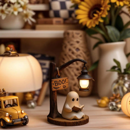Cute Ghost Reading Night Light