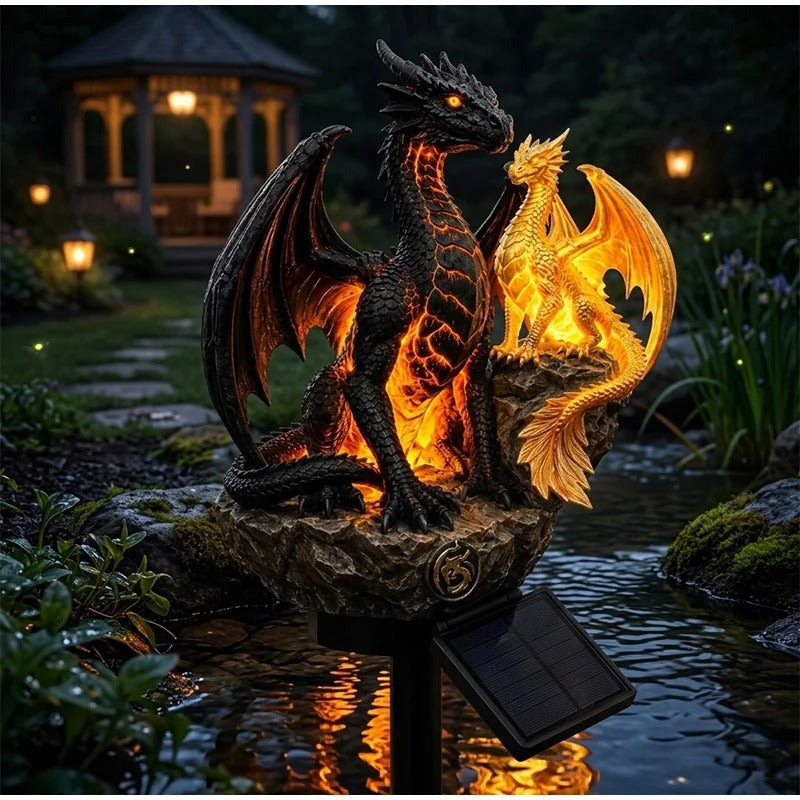 Solar Dragon Garden Statue – LED Outdoor Lawn & Patio Decor