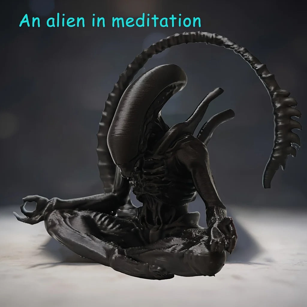Alien Meditation Statue